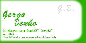 gergo demko business card